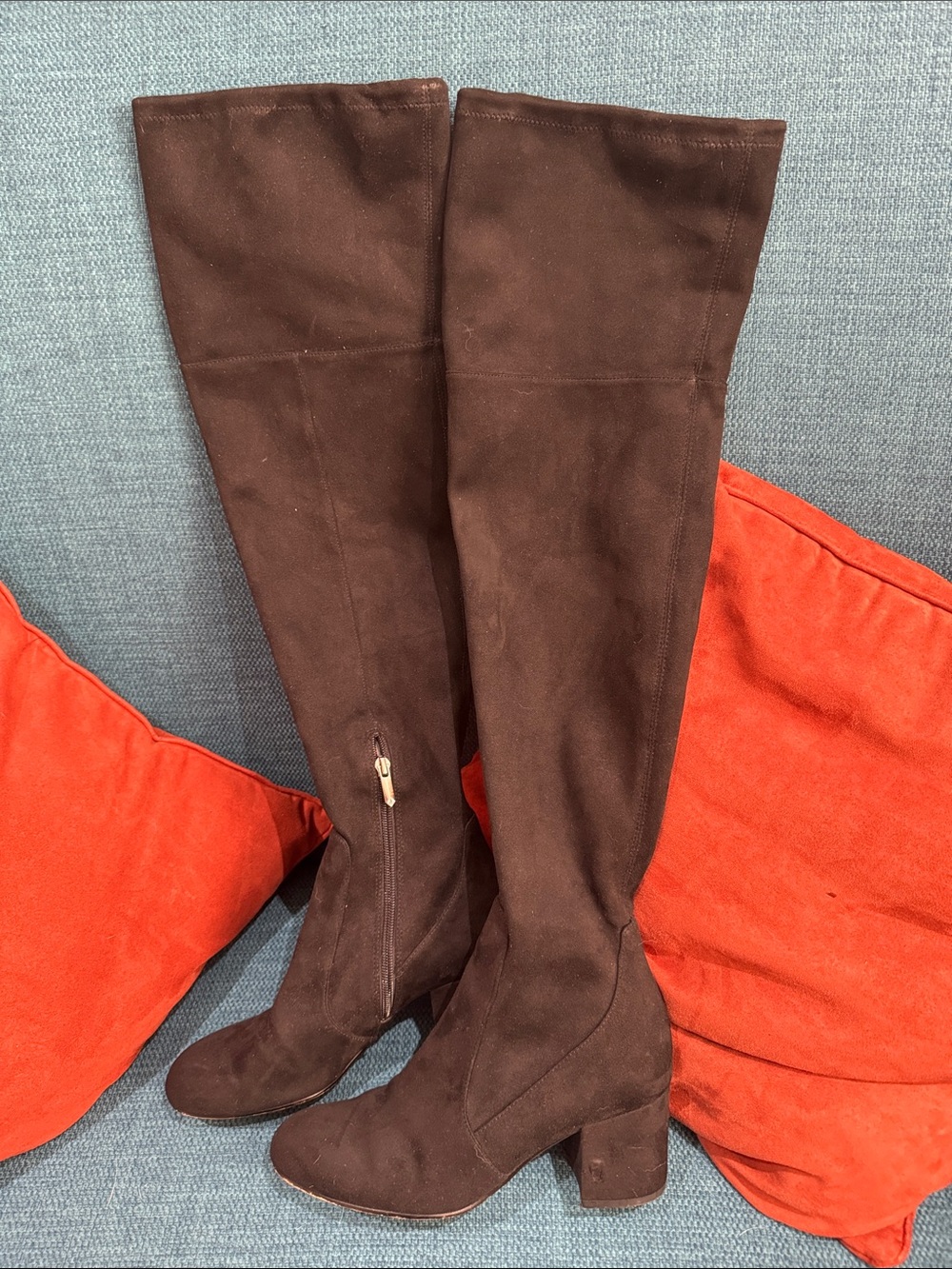 Sam Edelman Chocolate Brown Over-the-Knee Suede Boots